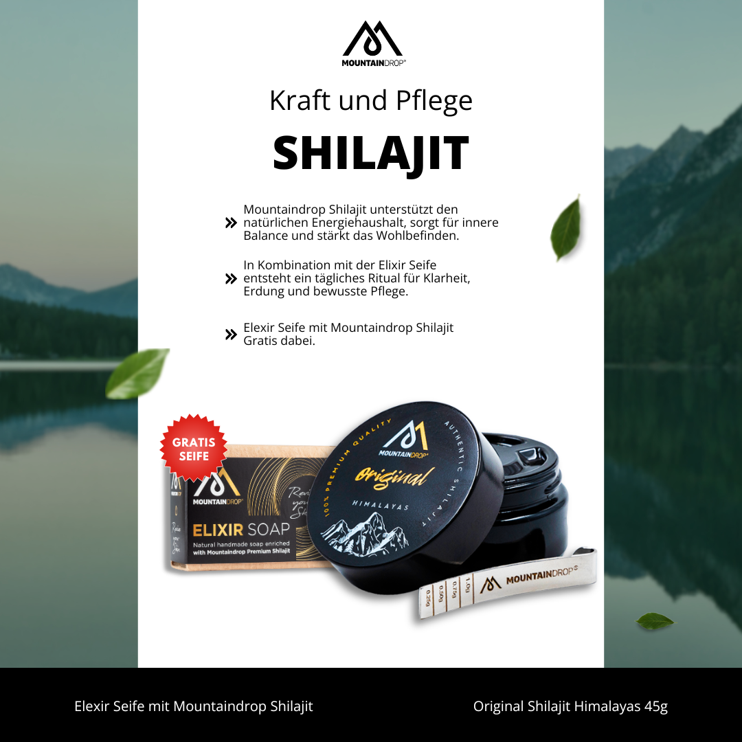 Original Shilajit Himalayas 45g + Elexir Seife